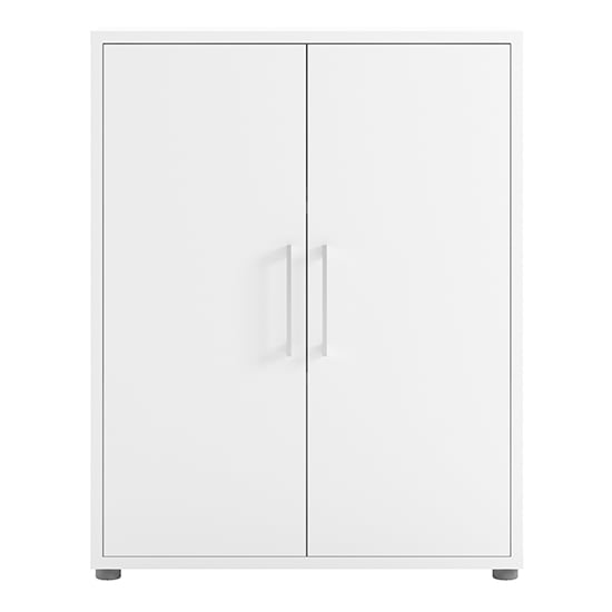 Prax 2 Doors 2 Shelves Office Storage Cabinet In White_2