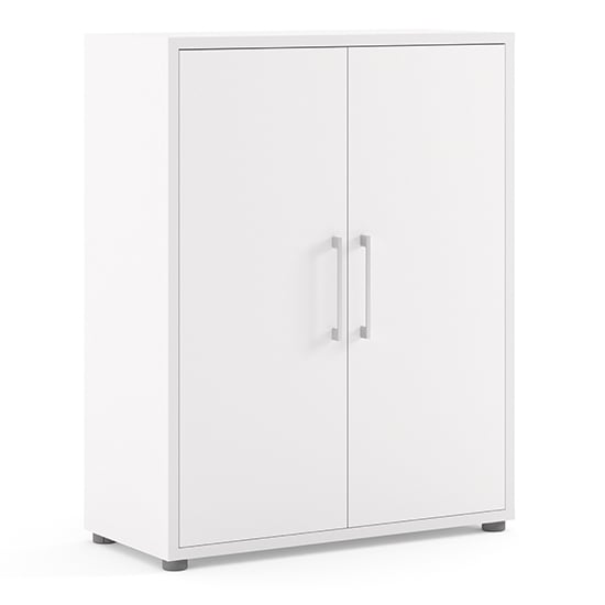 Prax 2 Doors 2 Shelves Office Storage Cabinet In White_1
