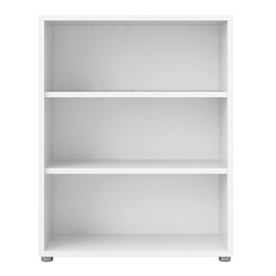 Prax Wooden 2 Shelves Home And Office Bookcase In White_3