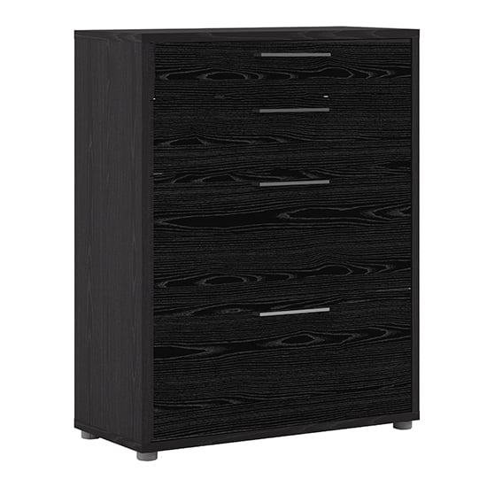 Prax 4 Drawers 2 Shelves Office Storage Cabinet In Black