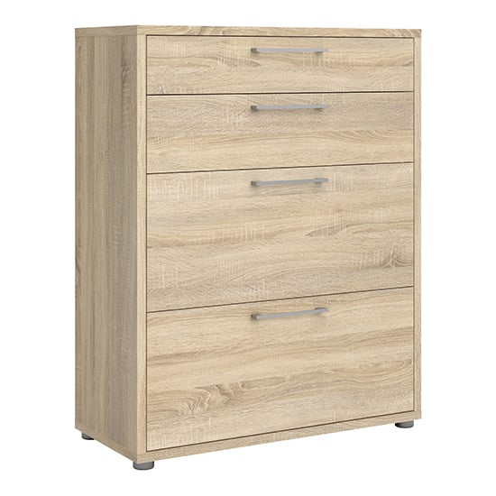 Prax 4 Drawers 2 Shelves Office Storage Cabinet In Oak_1