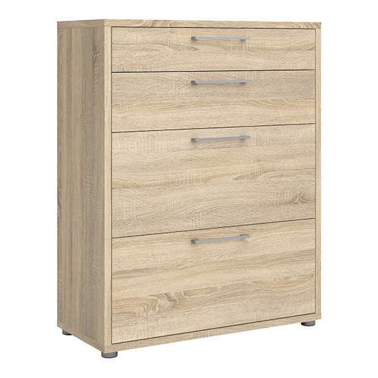 Read more about Prax 4 drawers 2 shelves office storage cabinet in oak