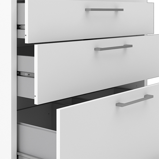 Prax 4 Shelves 2 Drawers Office Storage In White FiF