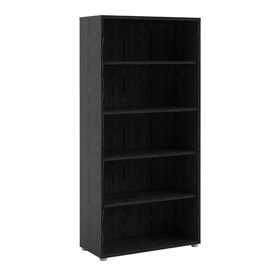 Prax Wooden 4 Shelves Home And Office Bookcase In Black_2