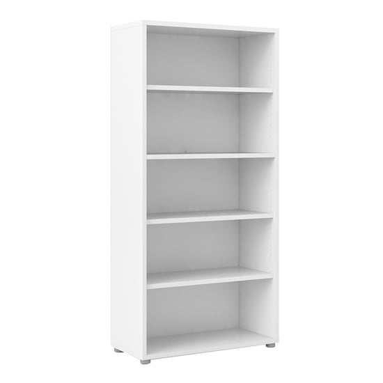 Prax Wooden 4 Shelves Home And Office Bookcase In White_2