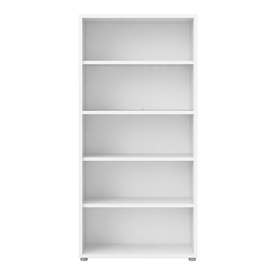 Prax Wooden 4 Shelves Home And Office Bookcase In White_3