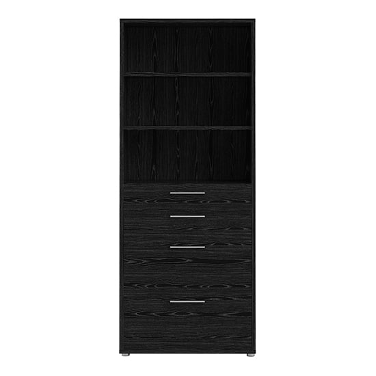 Prax 5 Shelves 2 Drawers Office Storage Cabinet In Black_2