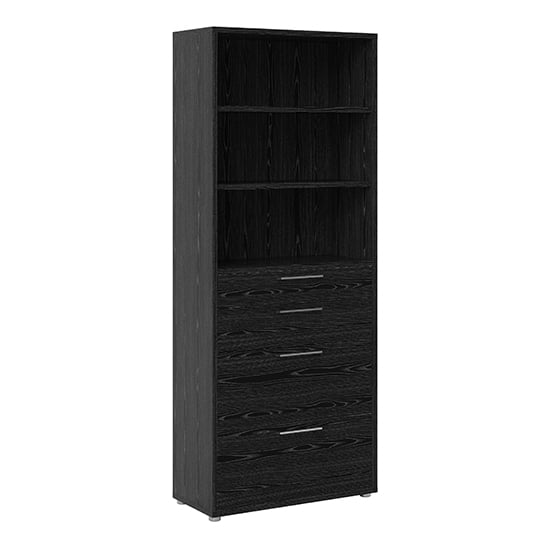 Prax 5 Shelves 2 Drawers Office Storage Cabinet In Black_3