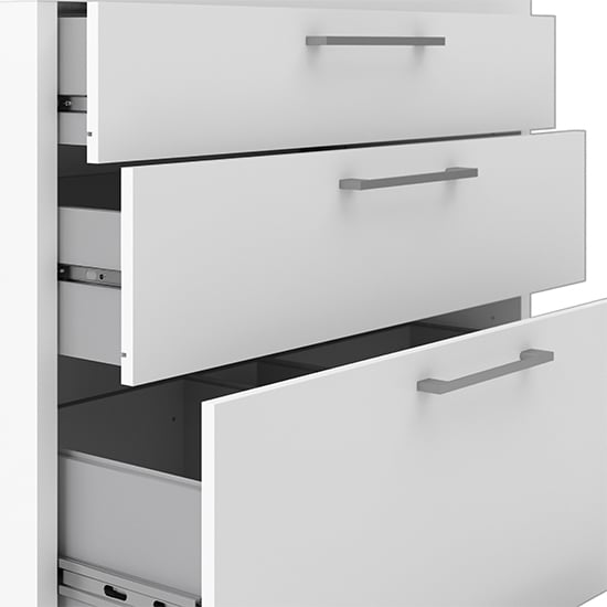 Prax 5 Shelves 2 Drawers Office Storage Cabinet In White_5
