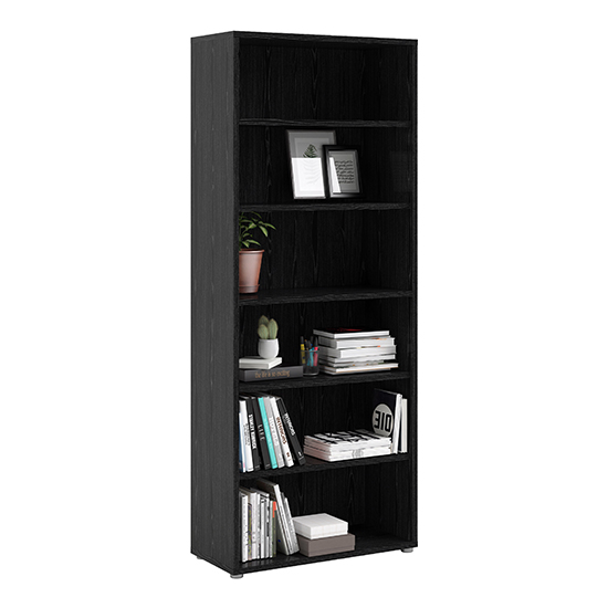 Prax 5 Shelves Home And Office Bookcase In Black_2