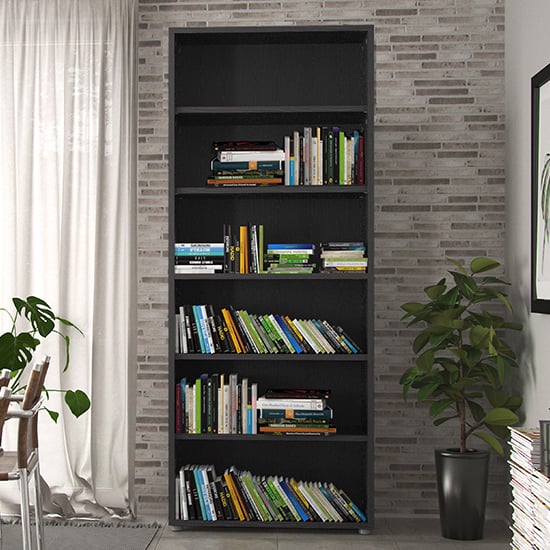 Read more about Prax 5 shelves home and office bookcase in black