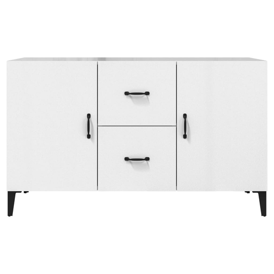 Precia High Gloss Sideboard With 2 Door 2 Drawer In White_4