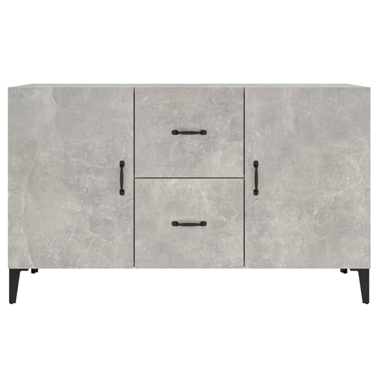 Precia Wooden Sideboard With 2 Door 2 Drawer In Concrete Effect