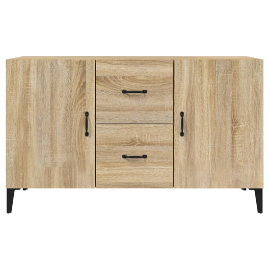 Precia Wooden Sideboard With 2 Door 2 Drawer In Sonoma Oak