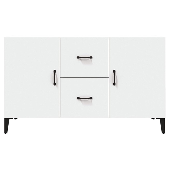 Precia Wooden Sideboard With 2 Door 2 Drawer In White
