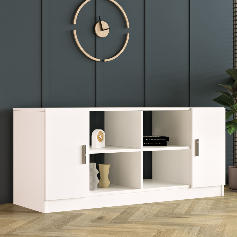 Prescott Wooden Corner Computer Desk with Coffee Table Set in White