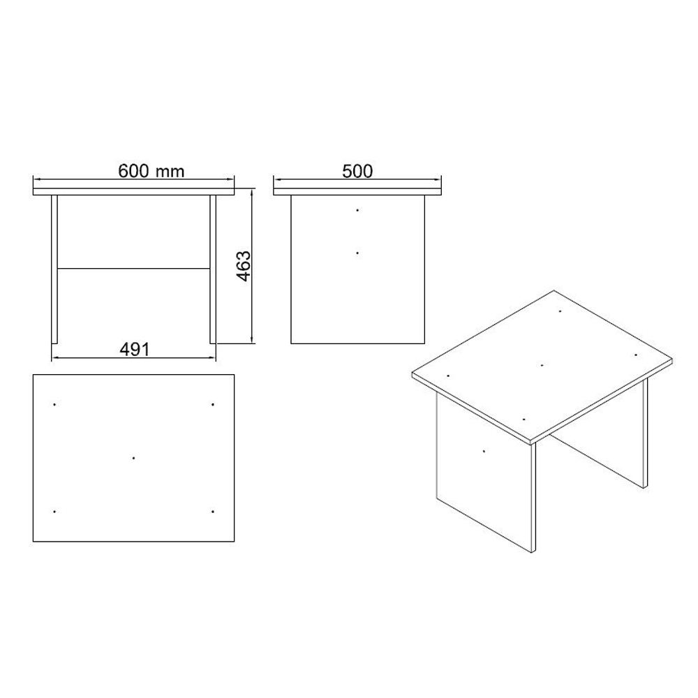 Prescott Wooden Corner Executive Office Furniture Set with Bookcase in White