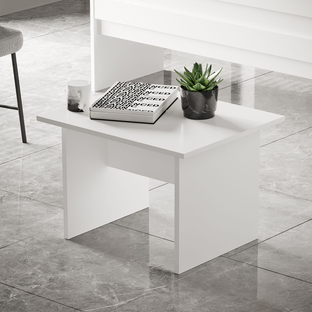 Prescott Wooden Corner Executive Office Furniture Set in White