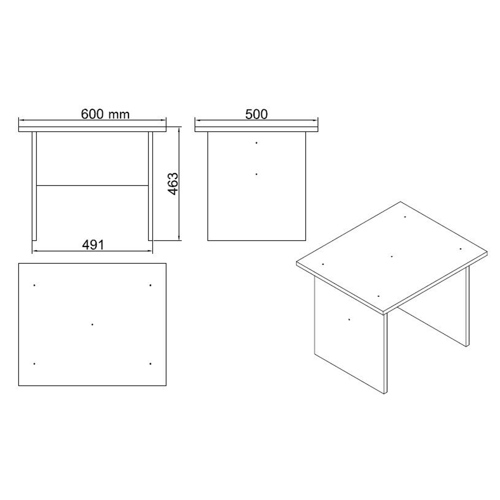 Prescott Wooden Corner Executive Office Furniture Set in White