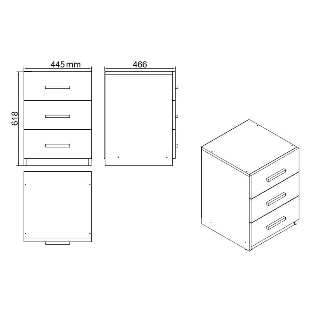 Prescott Wooden Executive Office Furniture Set with Drawer Cabinet in Oak and Black