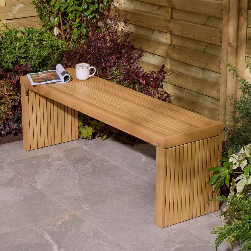 Prestige Wooden Garden 3 Seater Bench In Natural