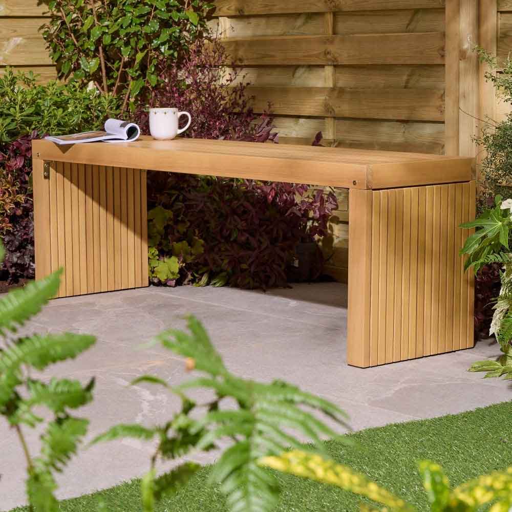Prestige Wooden Garden 3 Seater Bench In Natural