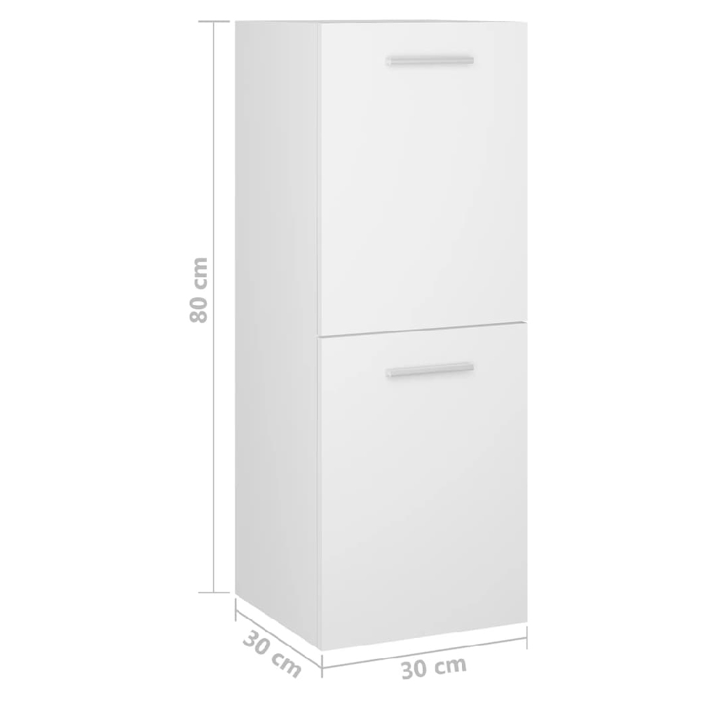 Preston Wooden 60cm Bathroom Furniture Set In White