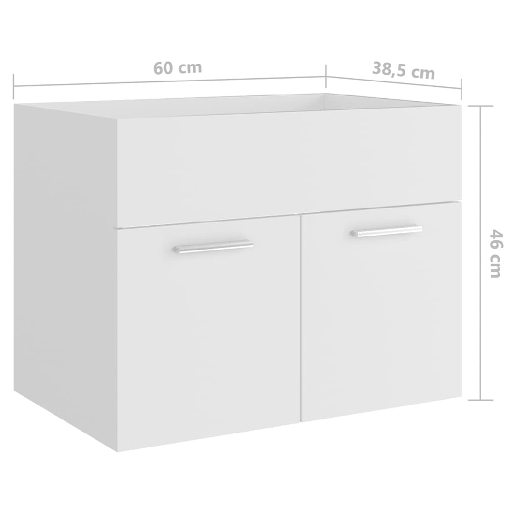 Preston Wooden 60cm Bathroom Furniture Set In White