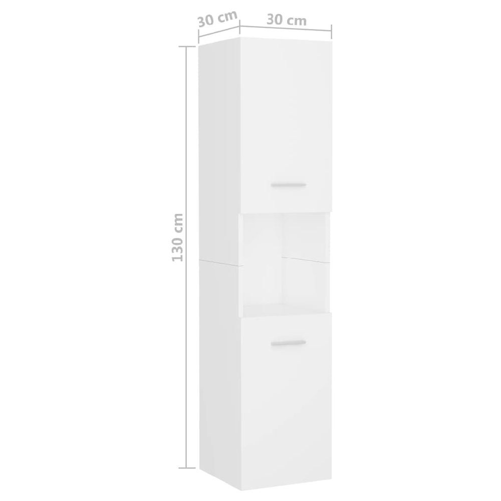 Preston Wooden 60cm Bathroom Furniture Set In White