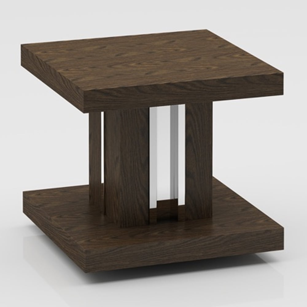 Preston Wooden Square End Table In Richmond Dark Elm