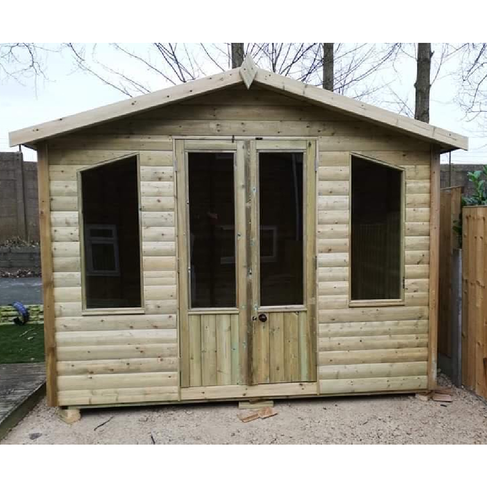 Pretoria Large Wooden Garden Summerhouse In Natural