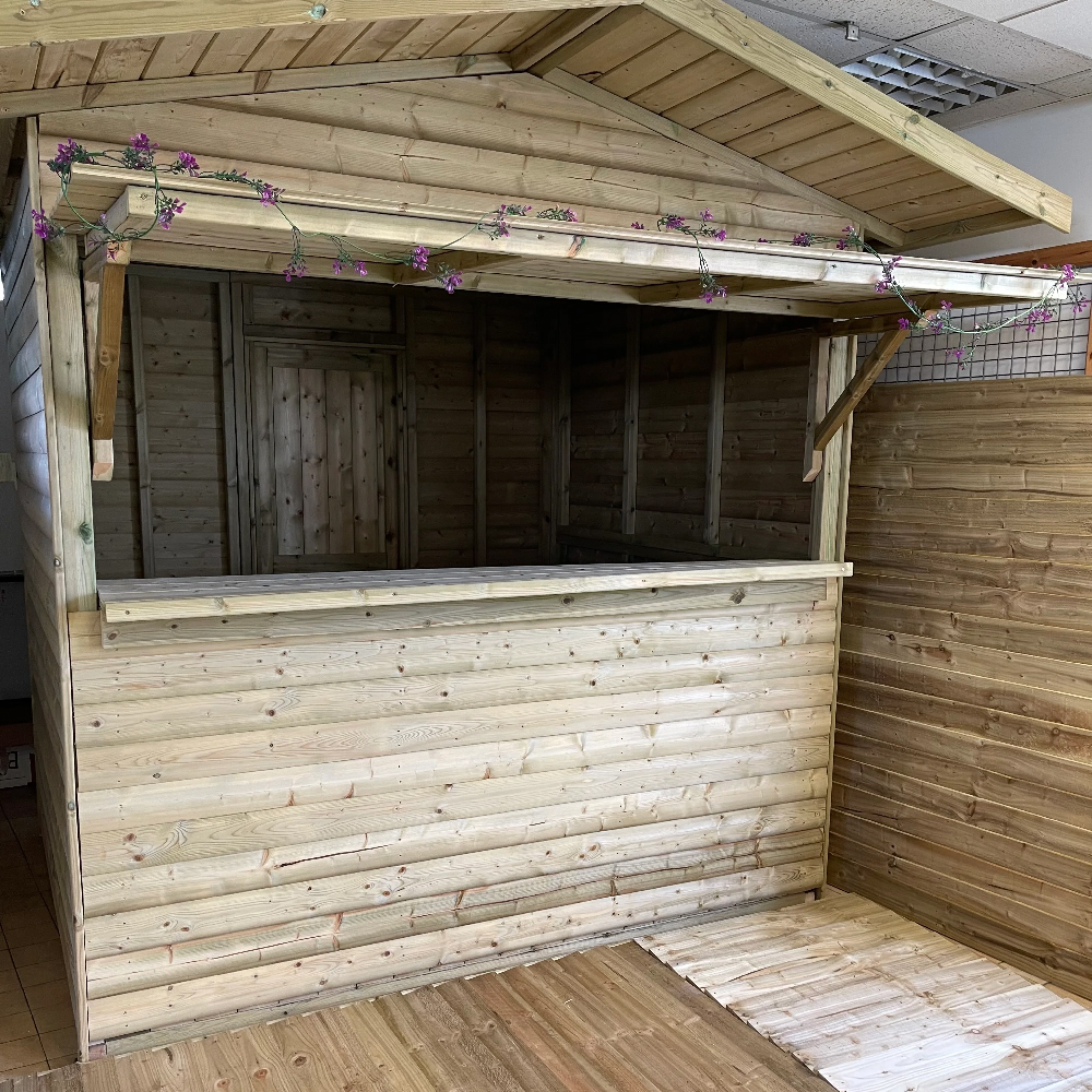 Pretoria Wooden Garden Market Chalet In Natural