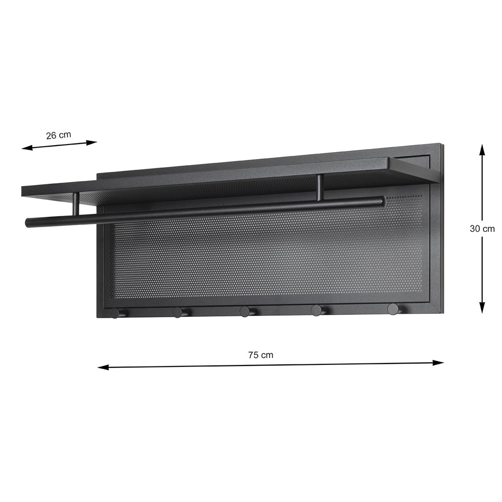 Prichard Metal Coat Rack In Black