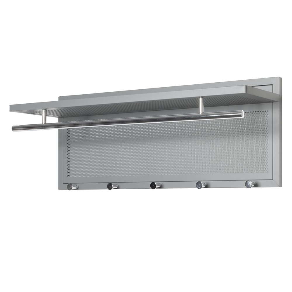 Prichard Metal Coat Rack In Chrome Grey