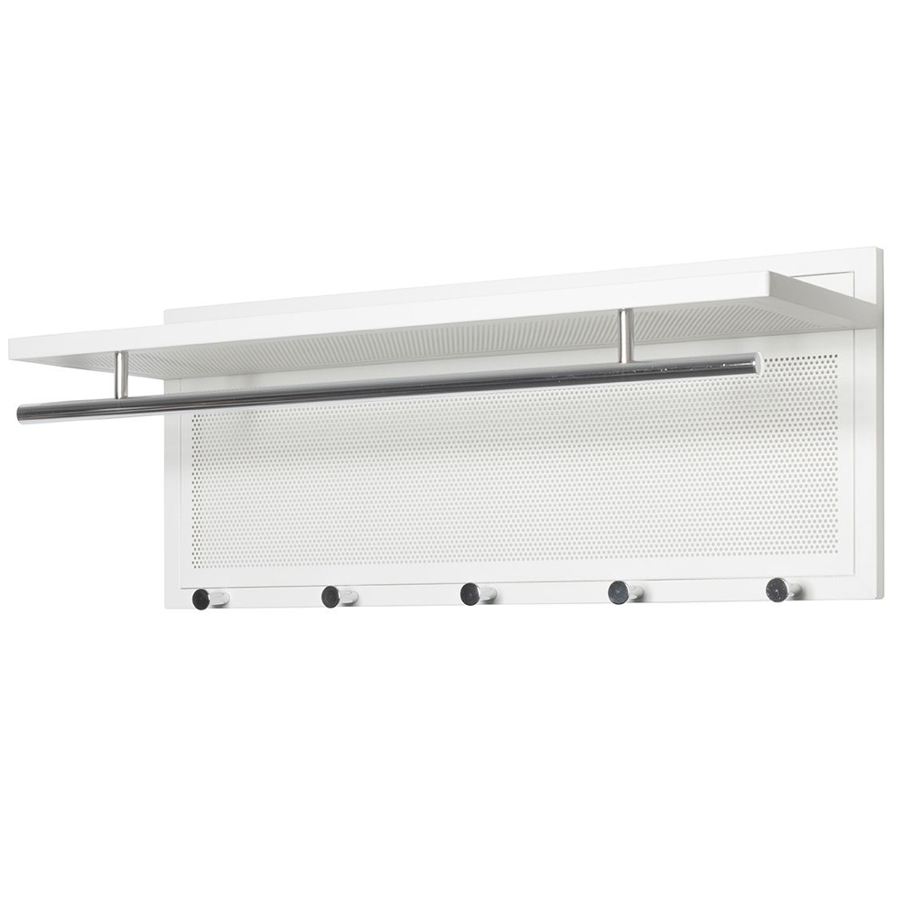 Prichard Metal Coat Rack In Chrome White
