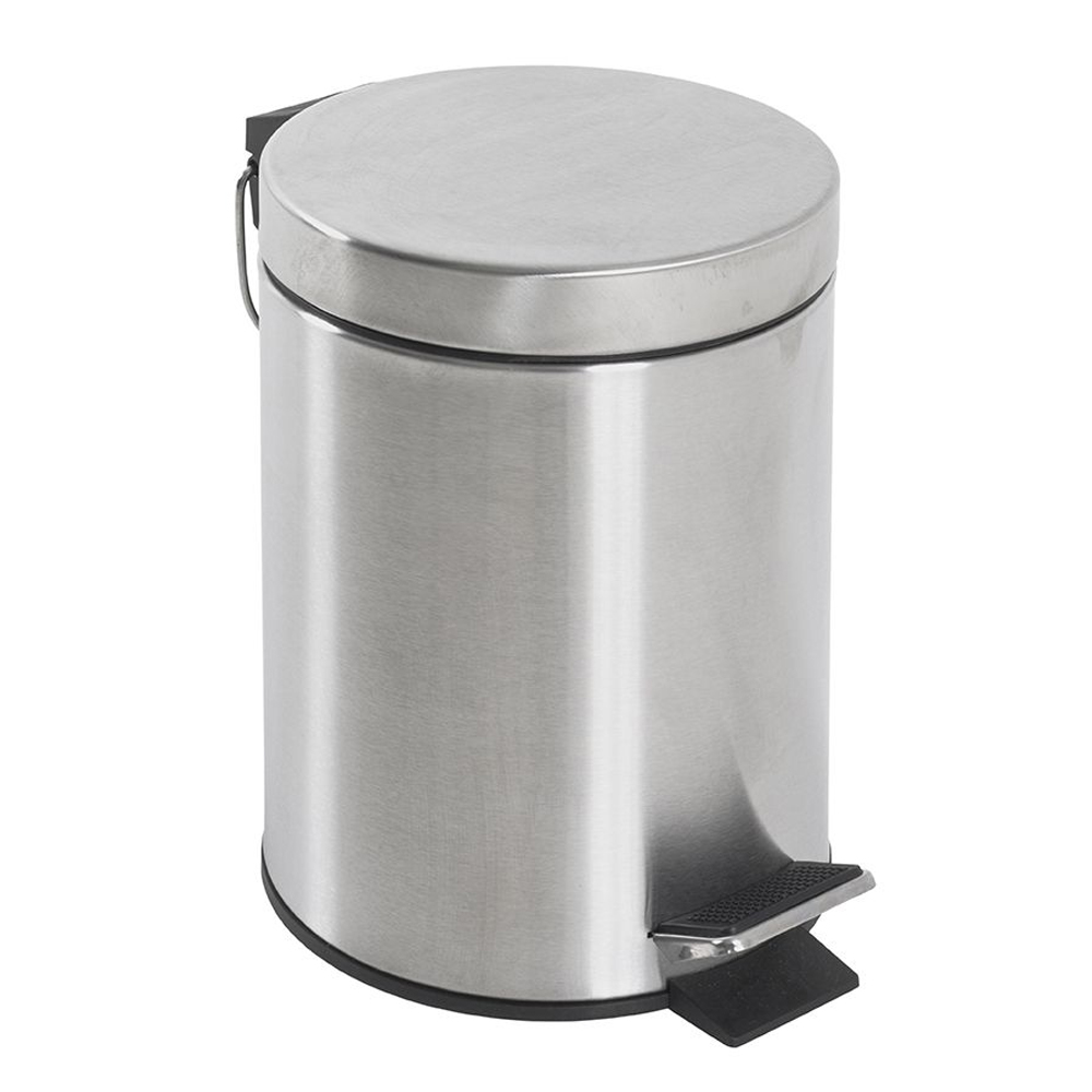 prichard stainless steel 3 litre pedal bin in silver-image-125134