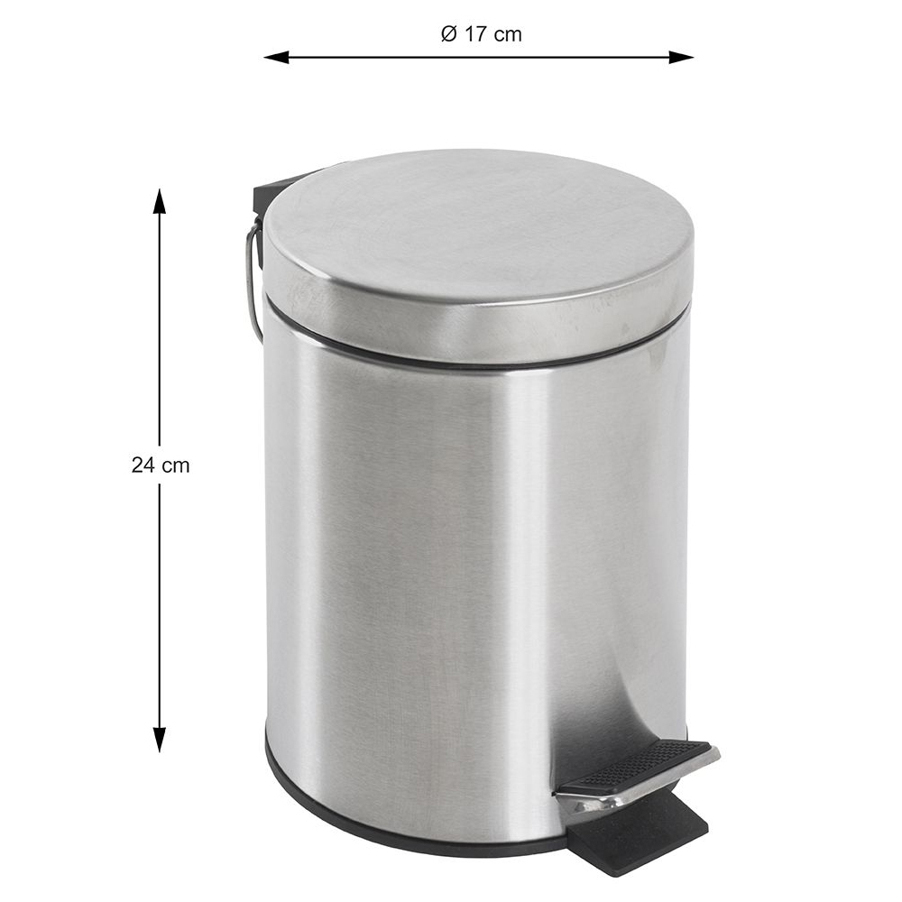 Prichard Stainless Steel 3 Litre Pedal Bin In Silver