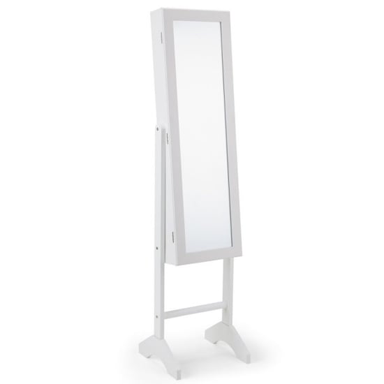 Product photograph of Parkin Wooden Jewellery Dressing Mirror In White from Furniture in Fashion
