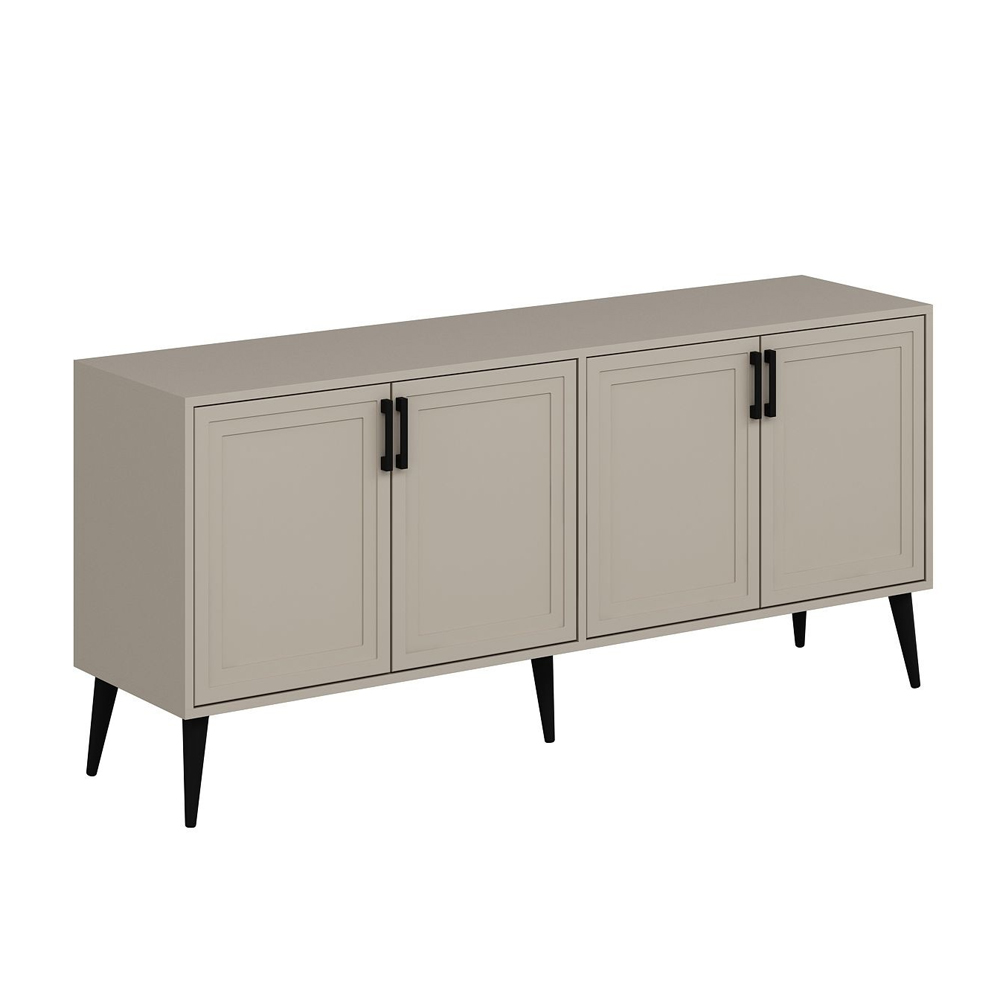 Prime Wooden Sideboard with 3 Doors in Sandstone