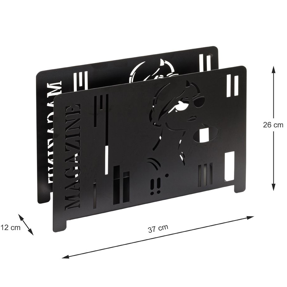 Primm Metal Magazine Rack In Black
