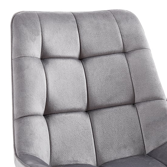 Primo Fabric Dining Chair In Grey With Oak Legs_2