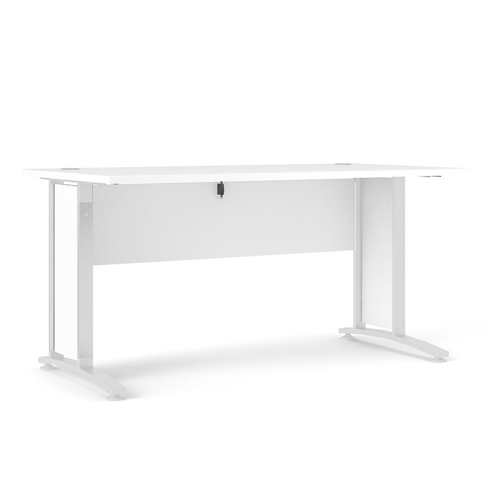 Primora 150cm Wooden Laptop Desk With White Legs