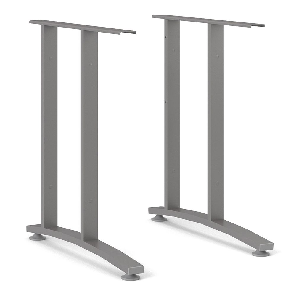 Primora Oak 120cm Wooden Laptop Desk With Silver Grey Legs