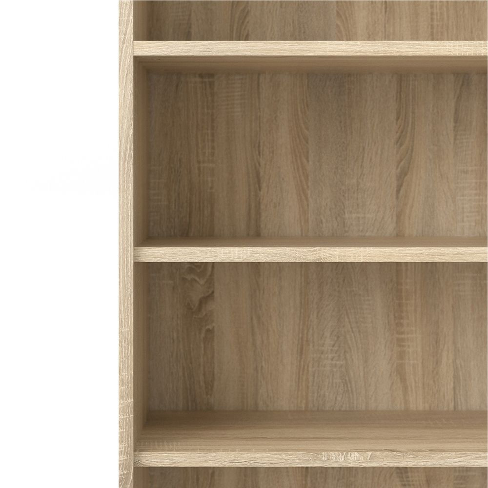 Primora Tall Wooden Office Storage Cabinet with 2 Drawers 2 Doors In Oak