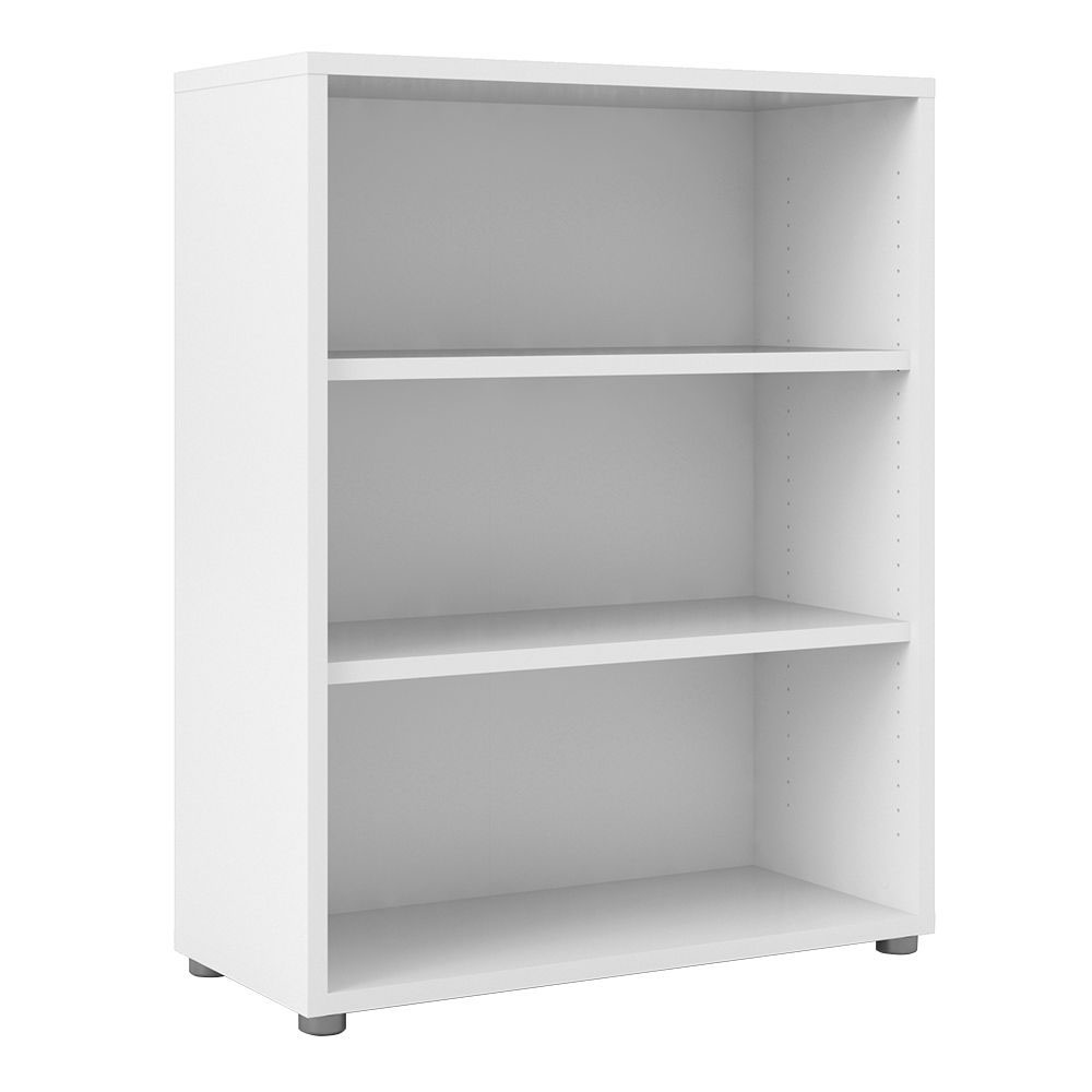 Primora Wooden Bookcase with 2 Shelves in White