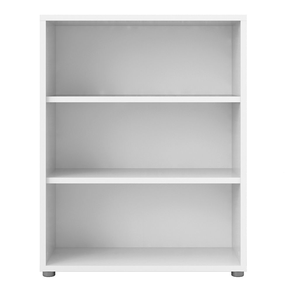 Primora Wooden Bookcase with 2 Shelves in White