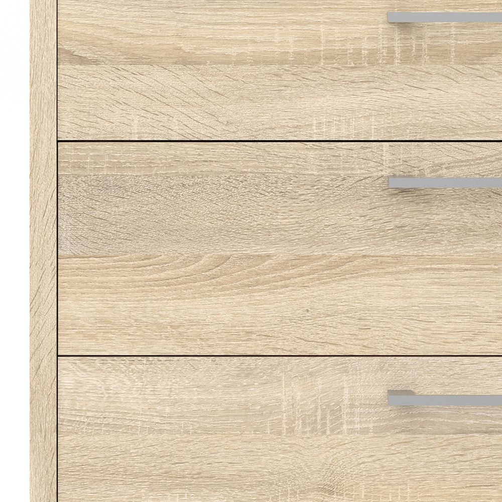 Primora Wooden Bookcase with 4 Drawers in Oak