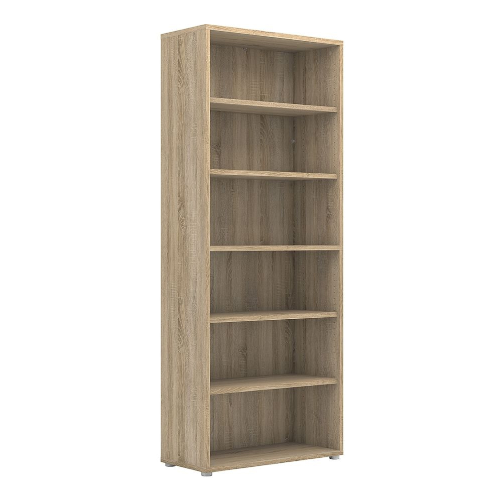 Primora Wooden Bookcase with 5 Shelves In Oak