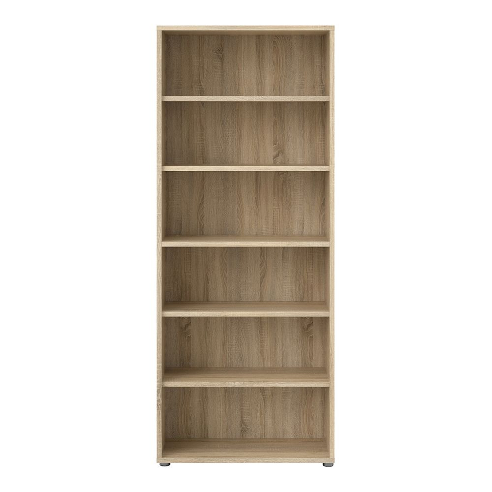 Primora Wooden Bookcase with 5 Shelves In Oak
