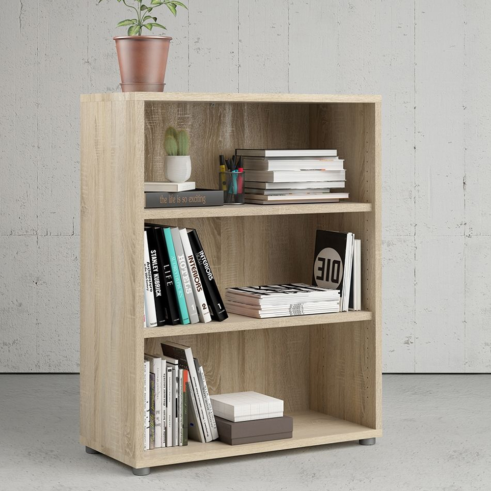 Primora Wooden Home and Office Bookcase In Oak
